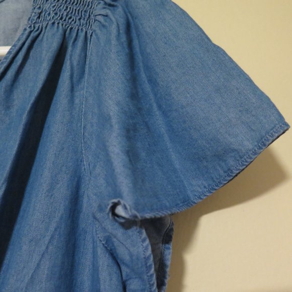 Michael Kors Petite Wrap Dress Denim Size S - Picture 5 of 8